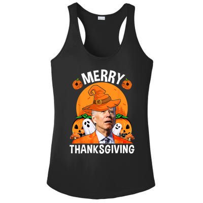 Funny Joe Biden Happy Halloween Merry Thanksgiving Ladies PosiCharge Competitor Racerback Tank