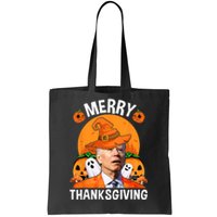 Funny Joe Biden Happy Halloween Merry Thanksgiving Tote Bag