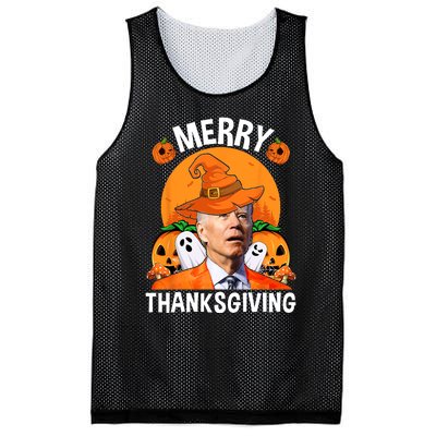 Funny Joe Biden Happy Halloween Merry Thanksgiving Mesh Reversible Basketball Jersey Tank