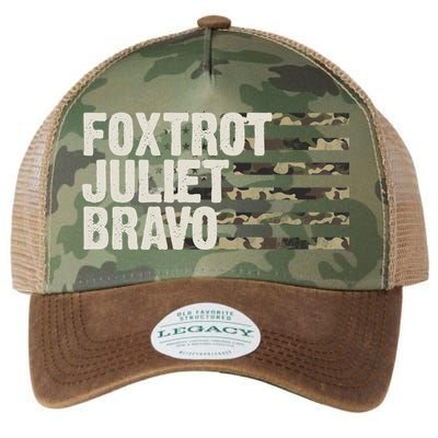 Foxtrot Juliet Bravo Camo Military Flag Legacy Tie Dye Trucker Hat