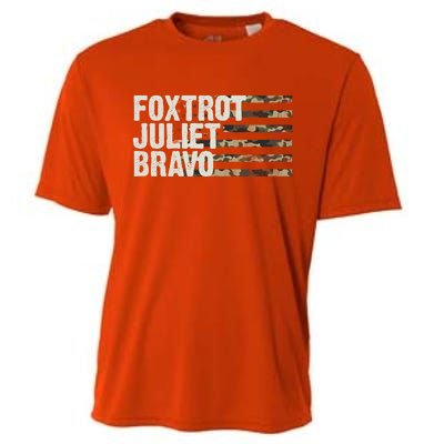 Foxtrot Juliet Bravo Camo Military Flag Cooling Performance Crew T-Shirt