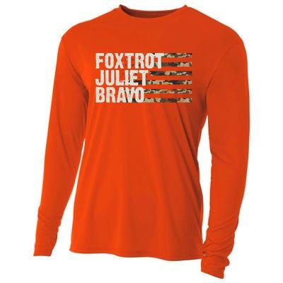 Foxtrot Juliet Bravo Camo Military Flag Cooling Performance Long Sleeve Crew