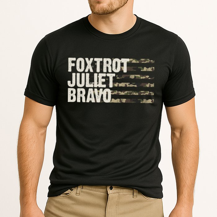 Foxtrot Juliet Bravo Camo Military Flag Cooling Performance Crew T-Shirt