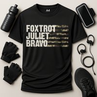 Foxtrot Juliet Bravo Camo Military Flag Cooling Performance Crew T-Shirt