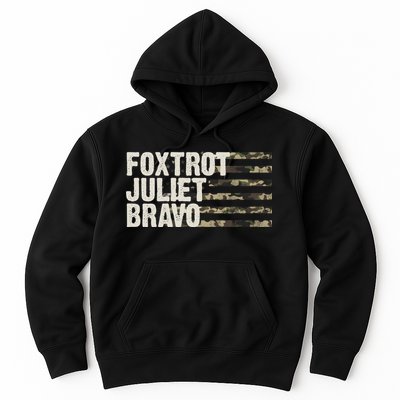 Foxtrot Juliet Bravo Camo Military Flag Hoodie