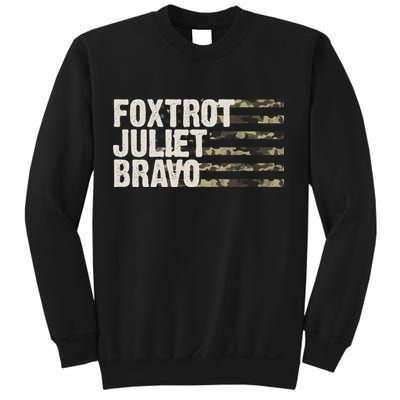 Foxtrot Juliet Bravo Camo Military Flag Sweatshirt