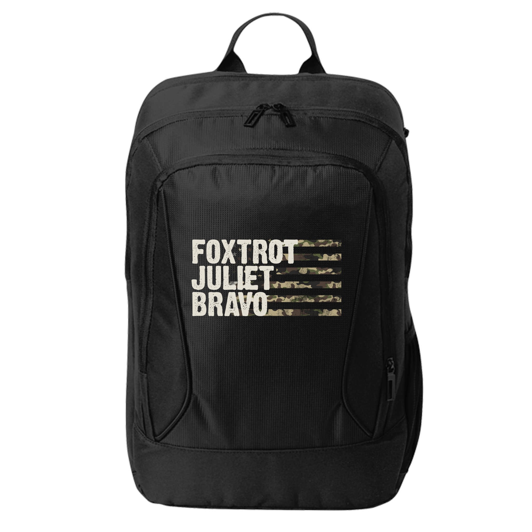 Foxtrot Juliet Bravo Camo Military Flag City Backpack