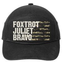 Foxtrot Juliet Bravo Camo Military Flag 7-Panel Snapback Hat