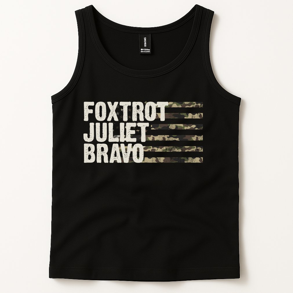 Foxtrot Juliet Bravo Camo Military Flag Tank Top