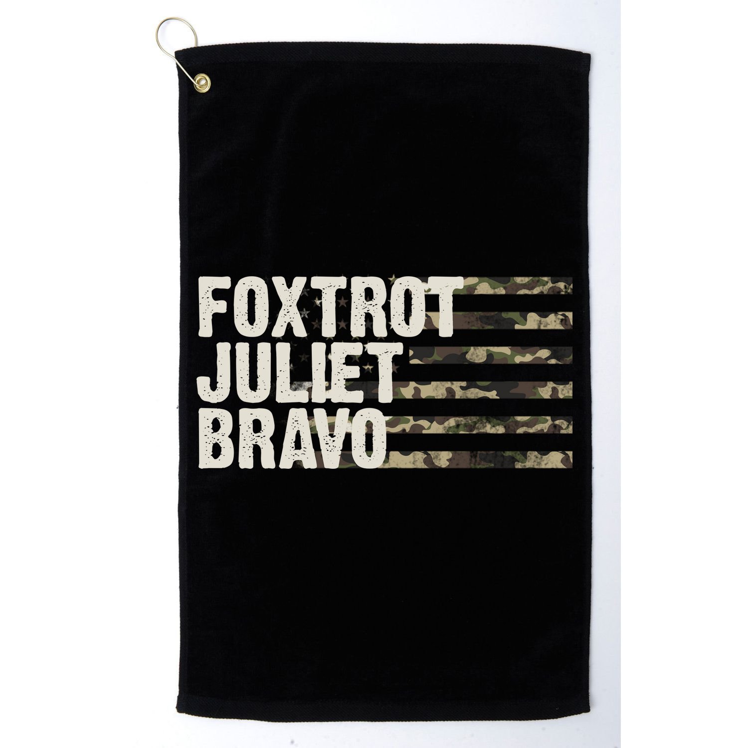 Foxtrot Juliet Bravo Camo Military Flag Golf Towel