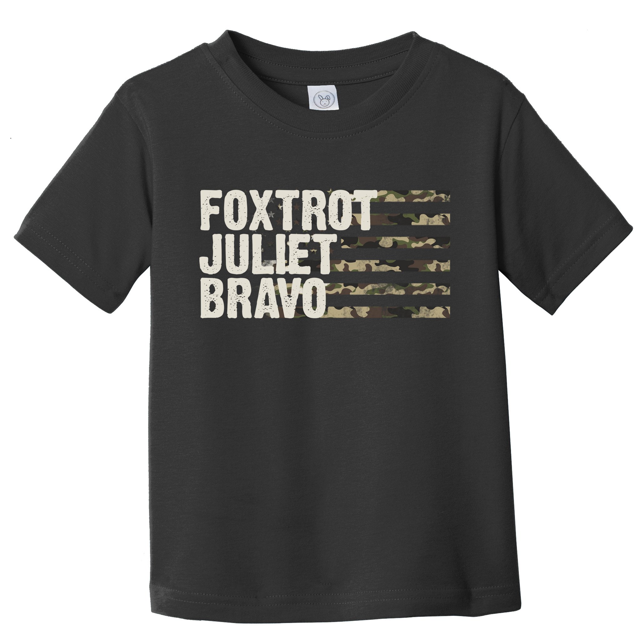 Foxtrot Juliet Bravo Camo Military Flag Toddler T-Shirt