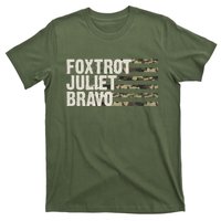 Foxtrot Juliet Bravo Camo Military Flag T-Shirt