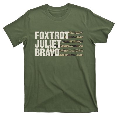 Foxtrot Juliet Bravo Camo Military Flag T-Shirt