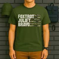 Foxtrot Juliet Bravo Camo Military Flag T-Shirt