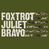 Foxtrot Juliet Bravo Camo Military Flag T-Shirt