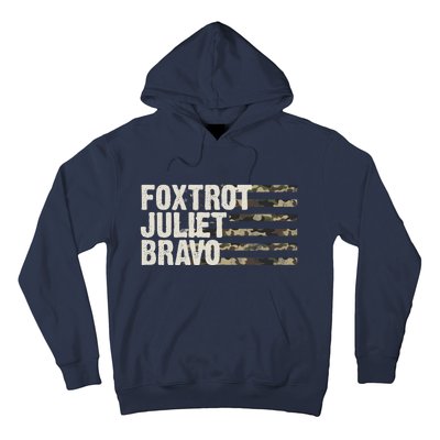 Foxtrot Juliet Bravo Camo Military Flag Hoodie