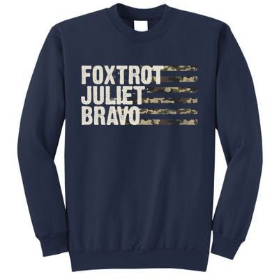 Foxtrot Juliet Bravo Camo Military Flag Sweatshirt