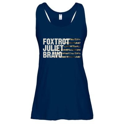 Foxtrot Juliet Bravo Camo Military Flag Ladies Essential Flowy Tank