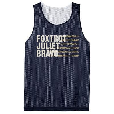 Foxtrot Juliet Bravo Camo Military Flag Mesh Reversible Basketball Jersey Tank