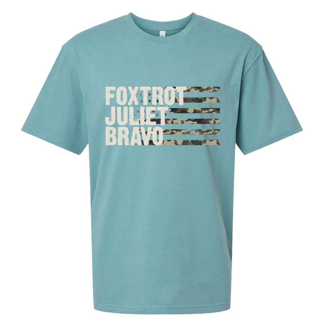 Foxtrot Juliet Bravo Camo Military Flag Sueded Cloud Jersey T-Shirt
