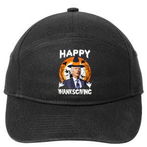 Funny Joe Biden Happy Thanksgiving Confused Happy Halloween 7-Panel Snapback Hat