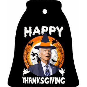 Funny Joe Biden Happy Thanksgiving Confused Happy Halloween Ceramic Bell Ornament