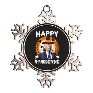 Funny Joe Biden Happy Thanksgiving Confused Happy Halloween Metallic Star Ornament