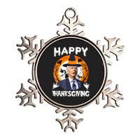 Funny Joe Biden Happy Thanksgiving Confused Happy Halloween Metallic Star Ornament