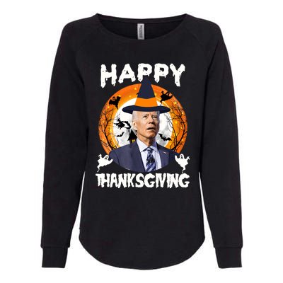 Funny Joe Biden Happy Thanksgiving Confused Happy Halloween Womens California Wash Sweatshirt