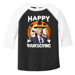 Funny Joe Biden Happy Thanksgiving Confused Happy Halloween Toddler Fine Jersey T-Shirt