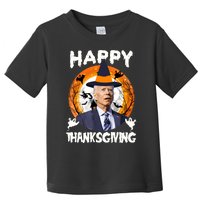 Funny Joe Biden Happy Thanksgiving Confused Happy Halloween Toddler T-Shirt