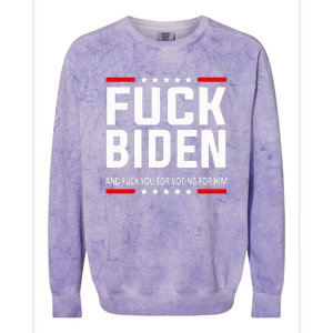 Fuck Joe Biden Colorblast Crewneck Sweatshirt