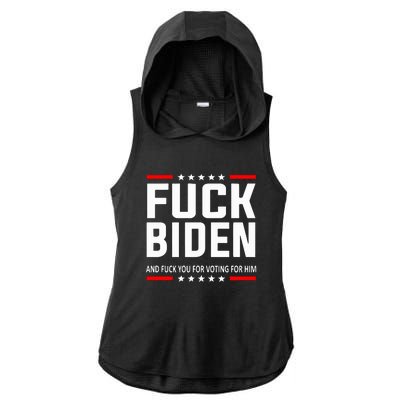 Fuck Joe Biden Ladies PosiCharge Tri-Blend Wicking Draft Hoodie Tank