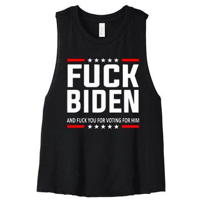 Fuck Joe Biden Women's Racerback Cropped Tank