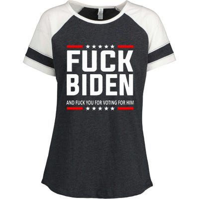 Fuck Joe Biden Enza Ladies Jersey Colorblock Tee