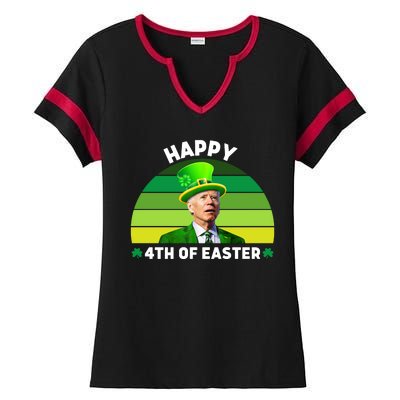 Funny Joe Biden St Patricks Day Happy 4th Of Easter Ladies Halftime Notch Neck Tee