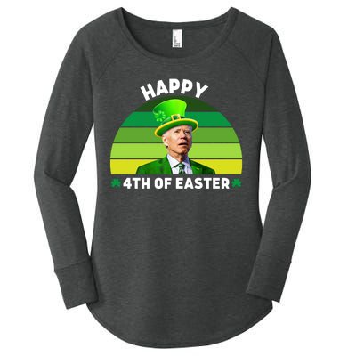 Funny Joe Biden St Patricks Day Happy 4th Of Easter Women's Perfect Tri Tunic Long Sleeve Shirt