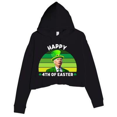 Funny Joe Biden St Patricks Day Happy 4th Of Easter Crop Fleece Hoodie