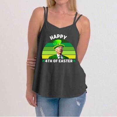 Funny Joe Biden St Patricks Day Happy 4th Of Easter Women's Strappy Tank