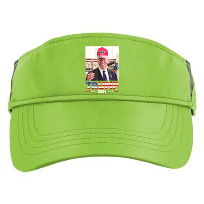 Funny Joe Biden Wearing A Trump Hat Gift Adult Drive Performance Visor