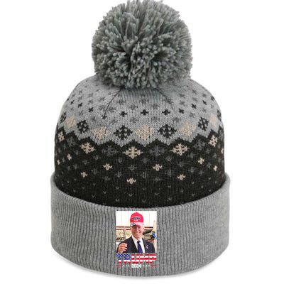 Funny Joe Biden Wearing A Trump Hat Gift The Baniff Cuffed Pom Beanie