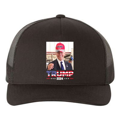 Funny Joe Biden Wearing A Trump Hat Gift Yupoong Adult 5-Panel Trucker Hat