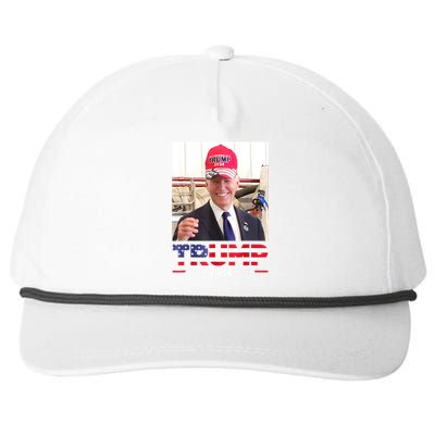 Funny Joe Biden Wearing A Trump Hat Gift Snapback Five-Panel Rope Hat