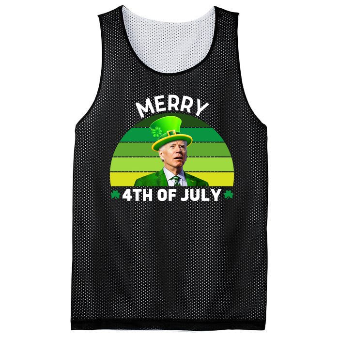 Funny Joe Biden St Patricks Day Merry 4th Of July Mesh Reversible Basketball Jersey Tank