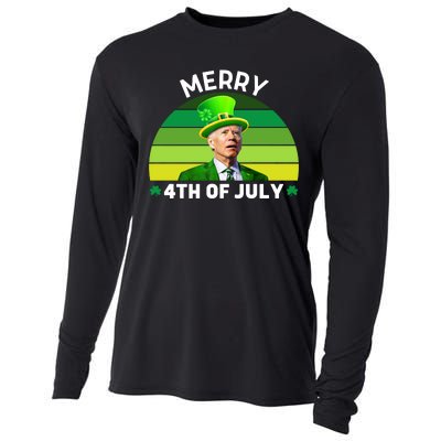 Funny Joe Biden St Patricks Day Merry 4th Of July Cooling Performance Long Sleeve Crew