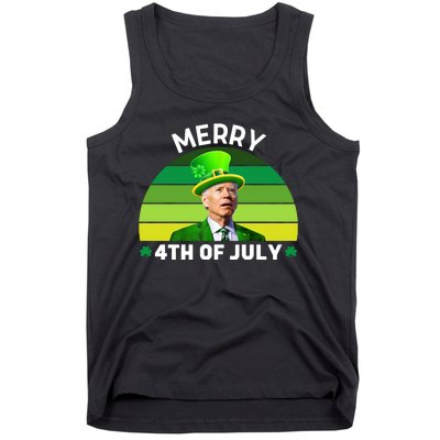 Funny Joe Biden St Patricks Day Merry 4th Of July Tank Top