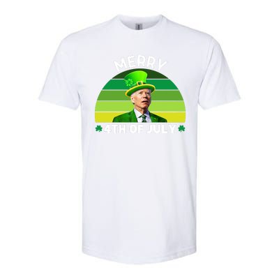 Funny Joe Biden St Patricks Day Merry 4th Of July Softstyle CVC T-Shirt