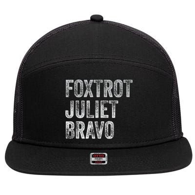 Foxtrot Juliet Bravo, FJB Design 7 Panel Mesh Trucker Snapback Hat