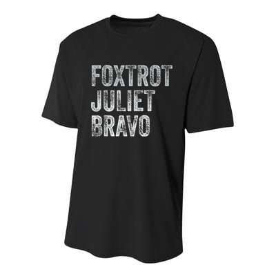Foxtrot Juliet Bravo, FJB Design Youth Performance Sprint T-Shirt