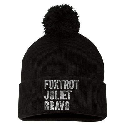 Foxtrot Juliet Bravo, FJB Design Pom Pom 12in Knit Beanie